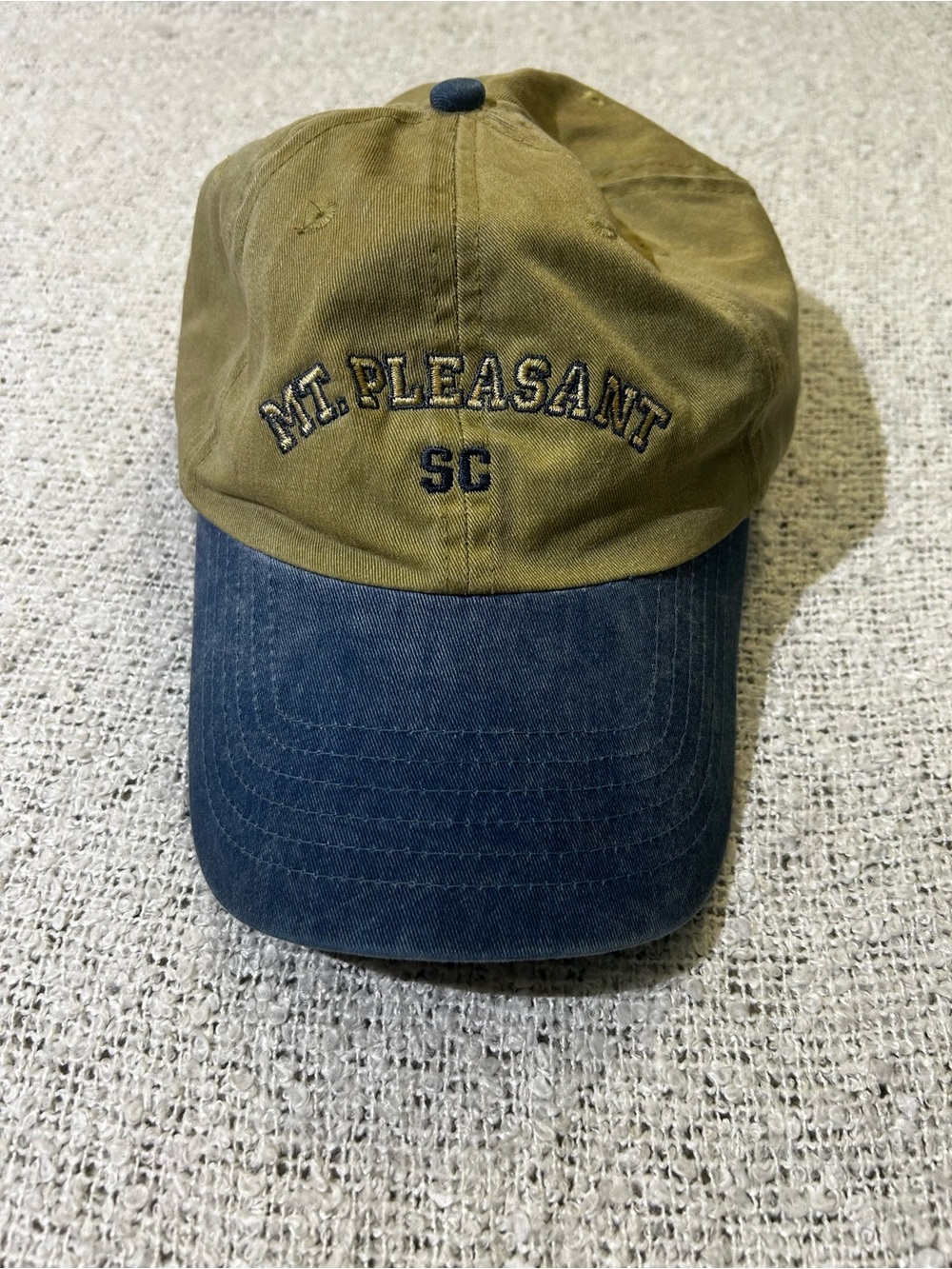 Vintage 90s cotton baseball cap with Mt. Pleasant SC w adjustable strap
